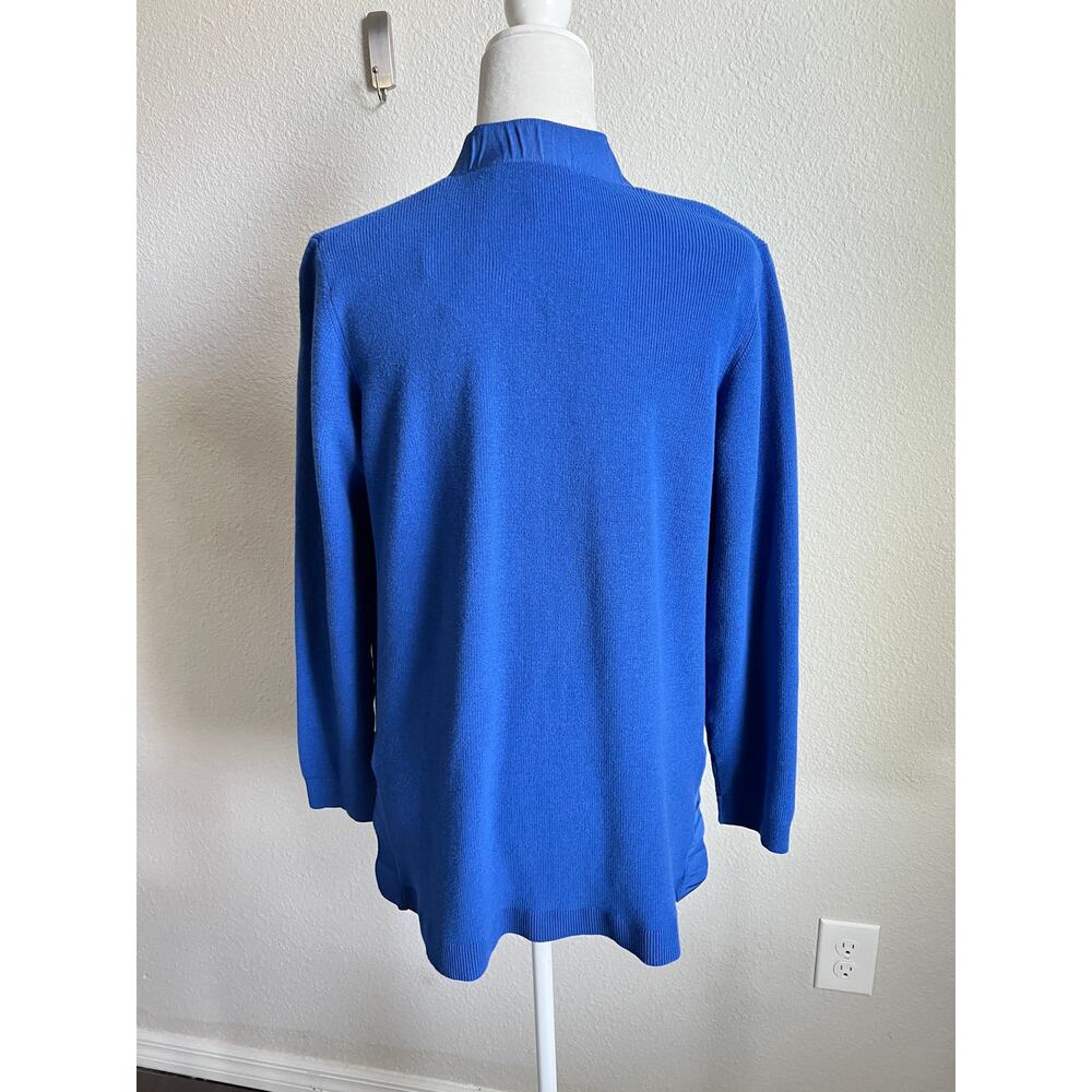 Gretchen Scott Grosgrain Heaven Royal Blue Cardigan Women's XL Classic Preppy - Picture 4 of 7
